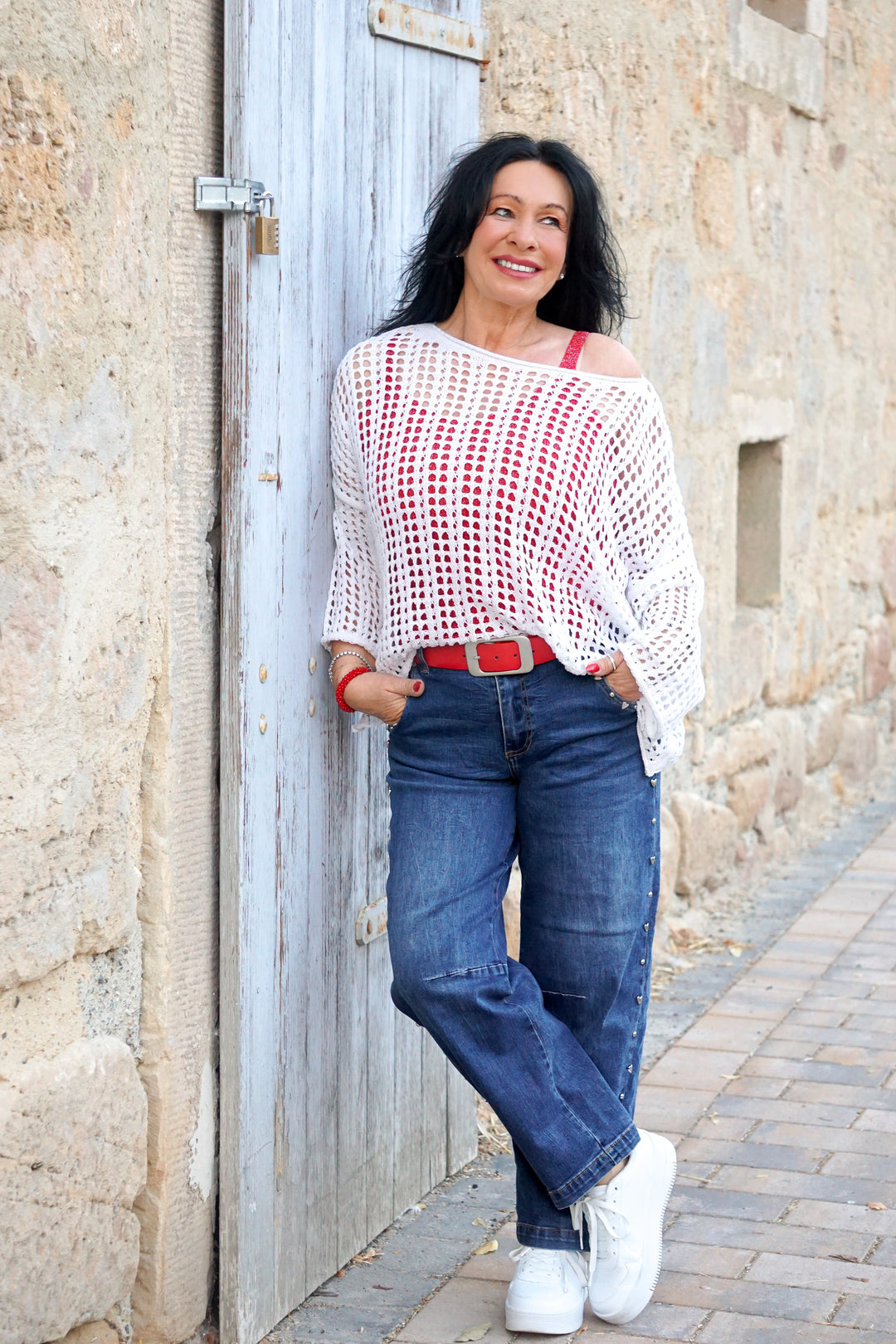 Häkelshirt „classic“, weiß