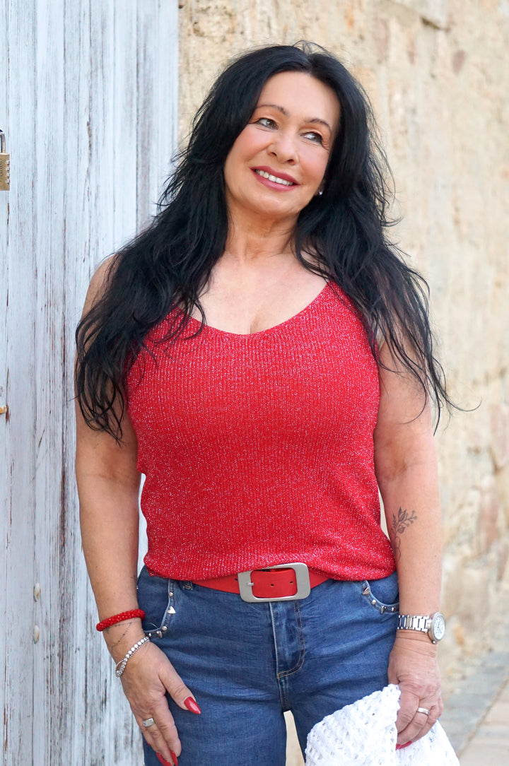 Top "sparkle", rot