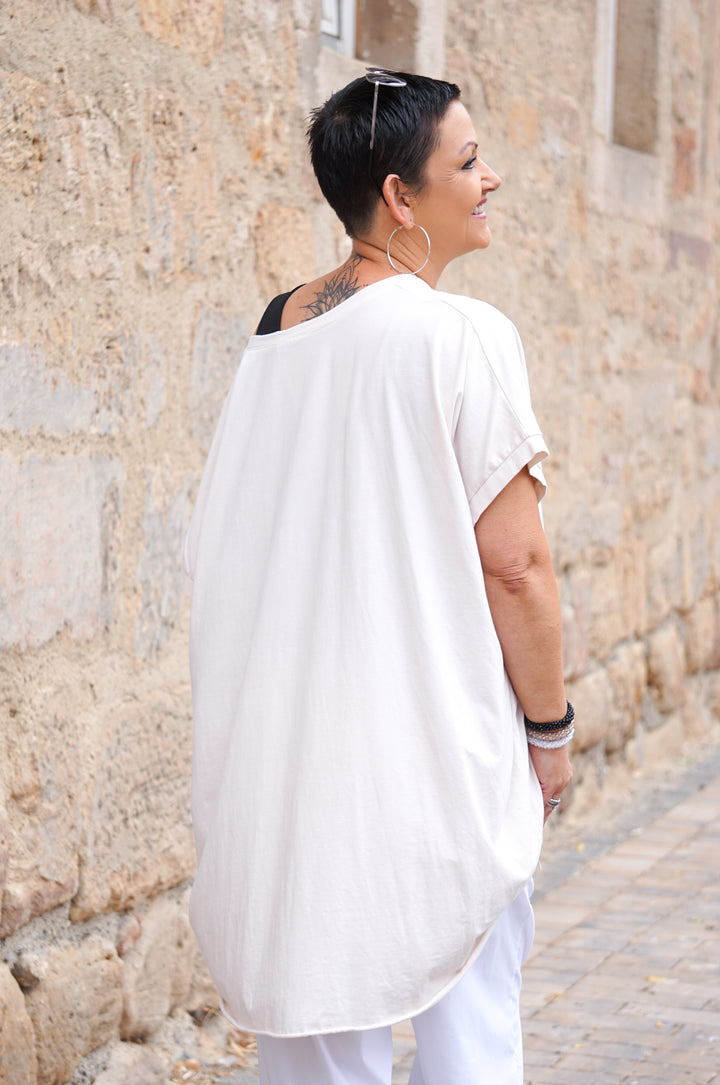 T-Shirt „Leo Love“, beige