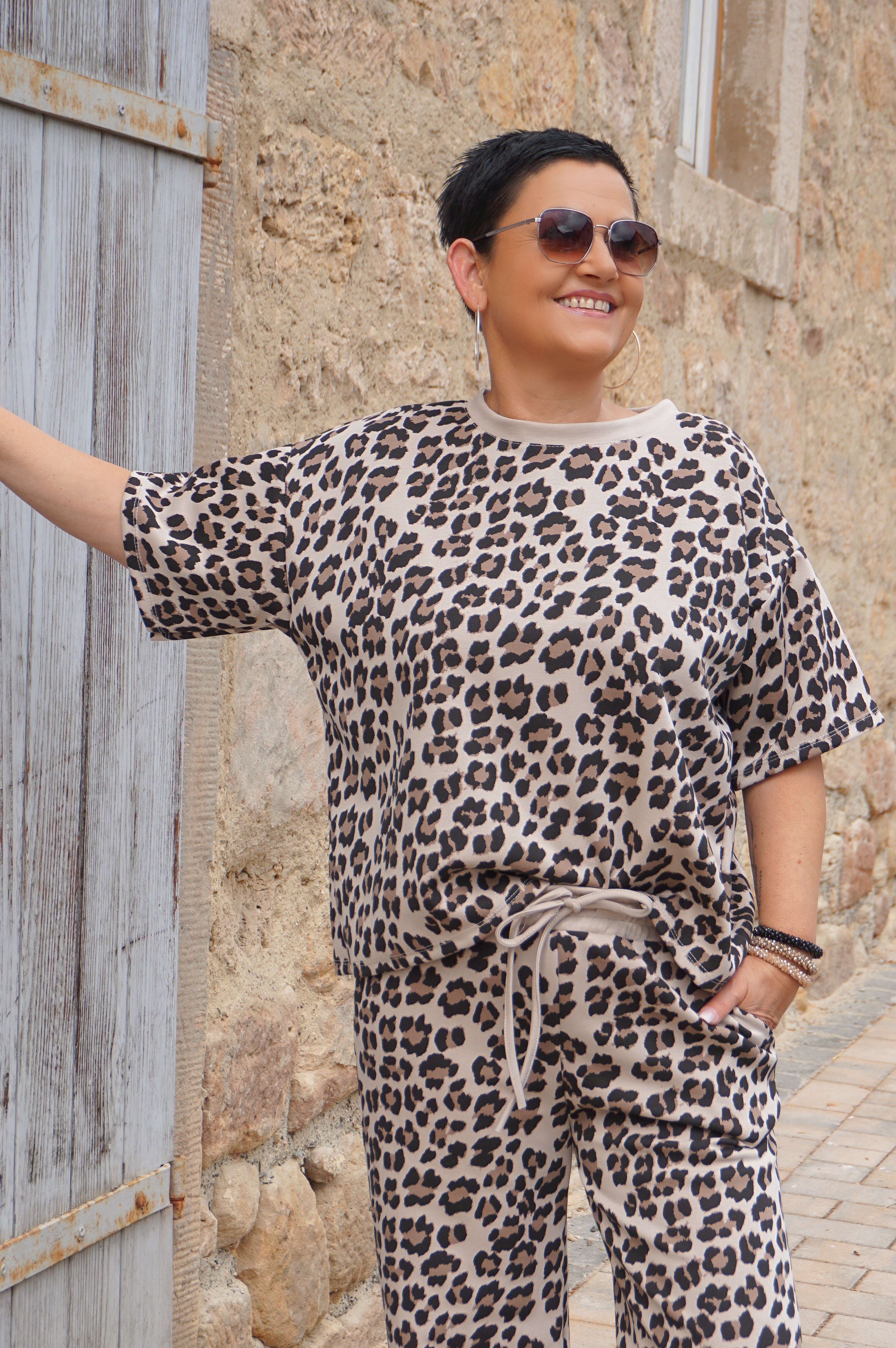 Zweiteiler Kurzarm Sweatshirt „Leo“