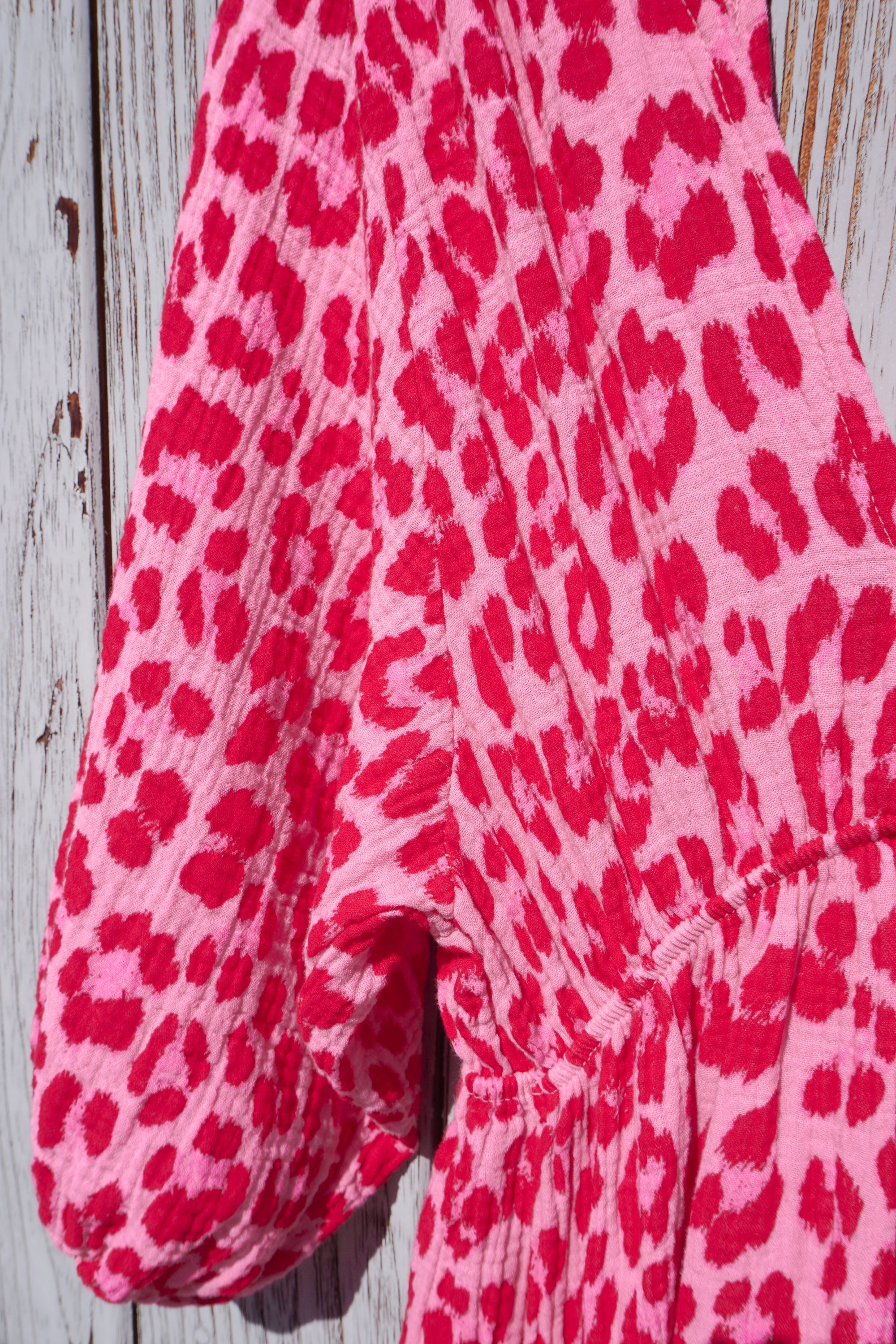 Musselin Kleid "Leo", rosa/rot