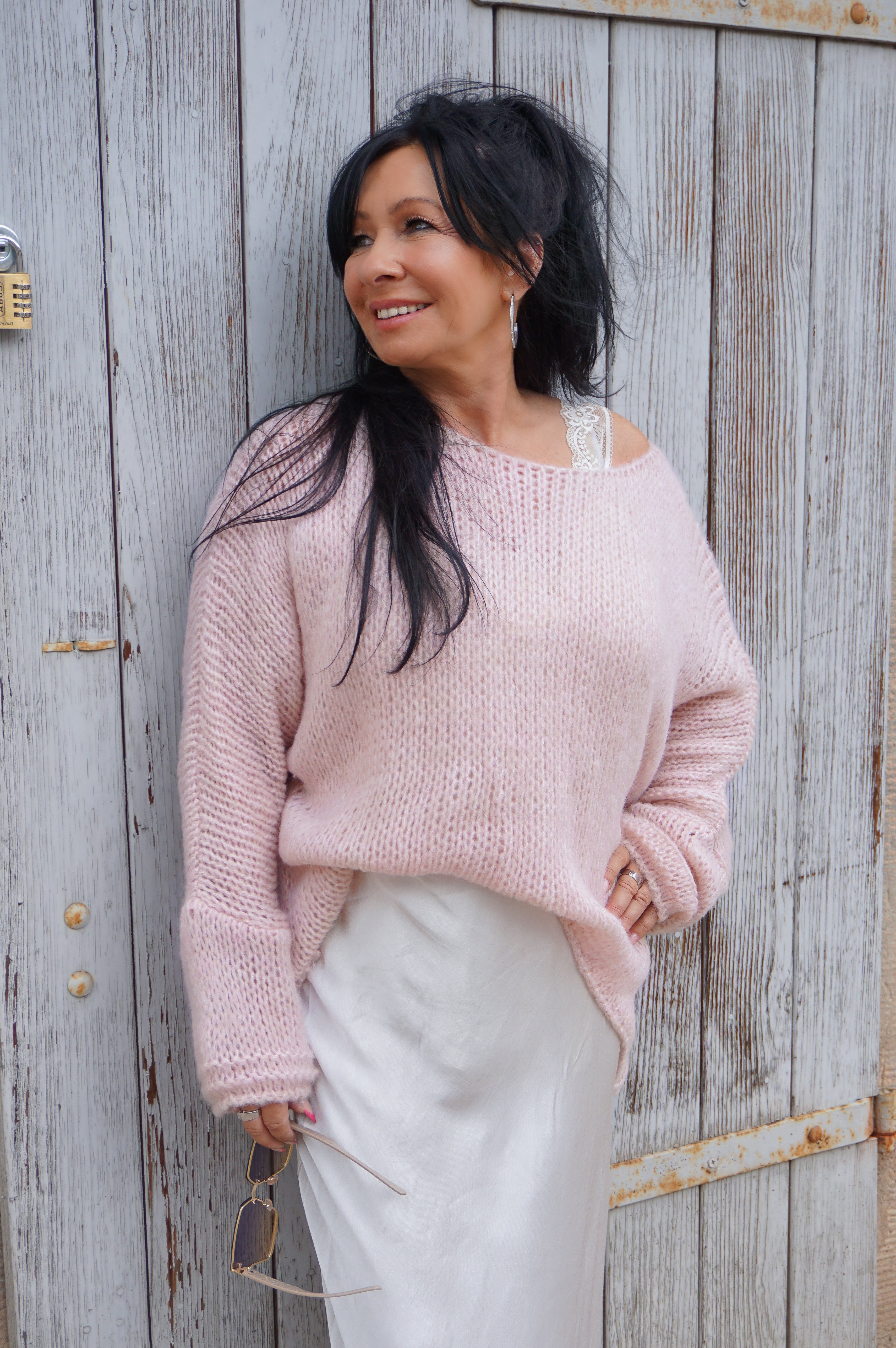 Basic Strickpulli, rose