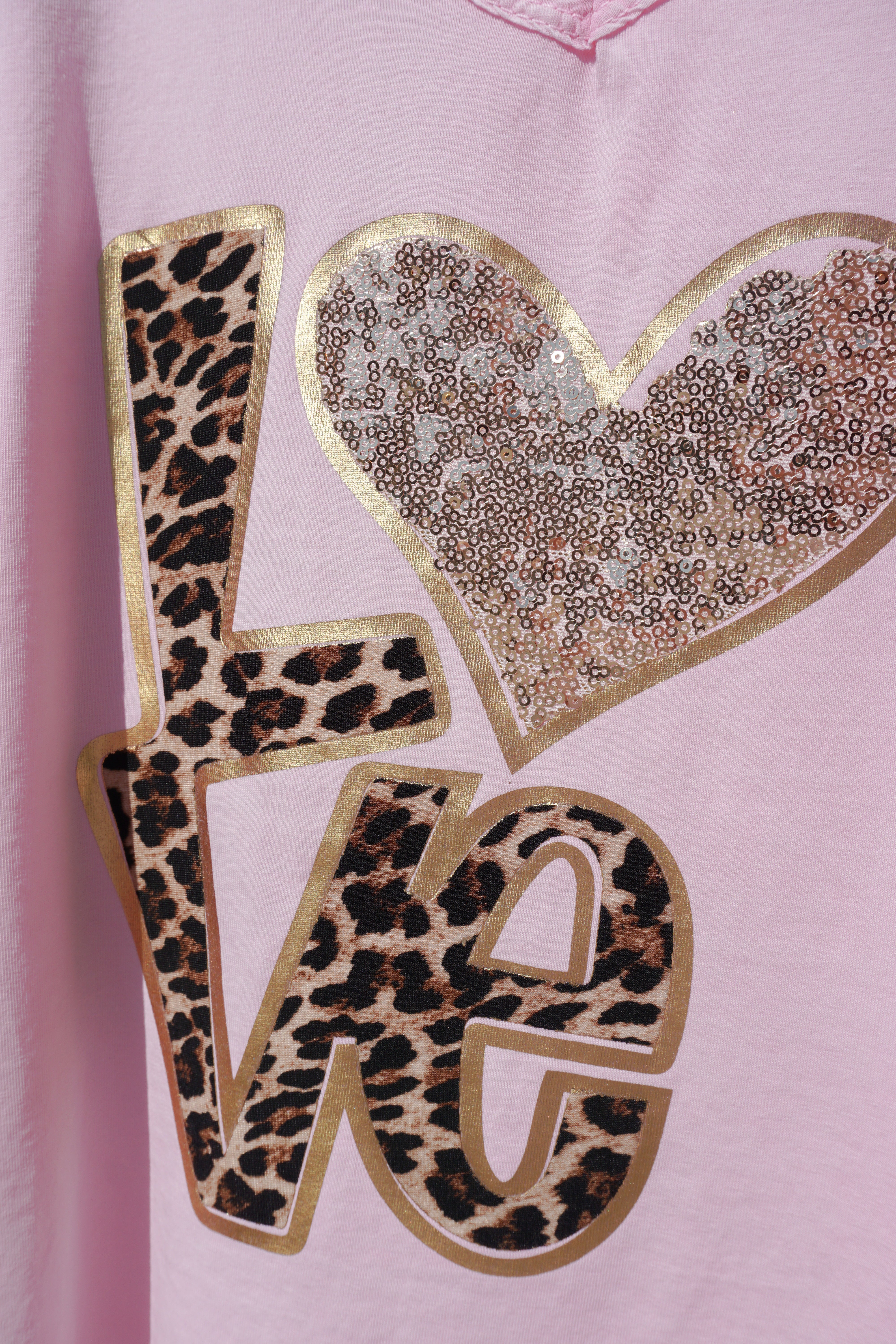 T-Shirt "Leo Love", rosa