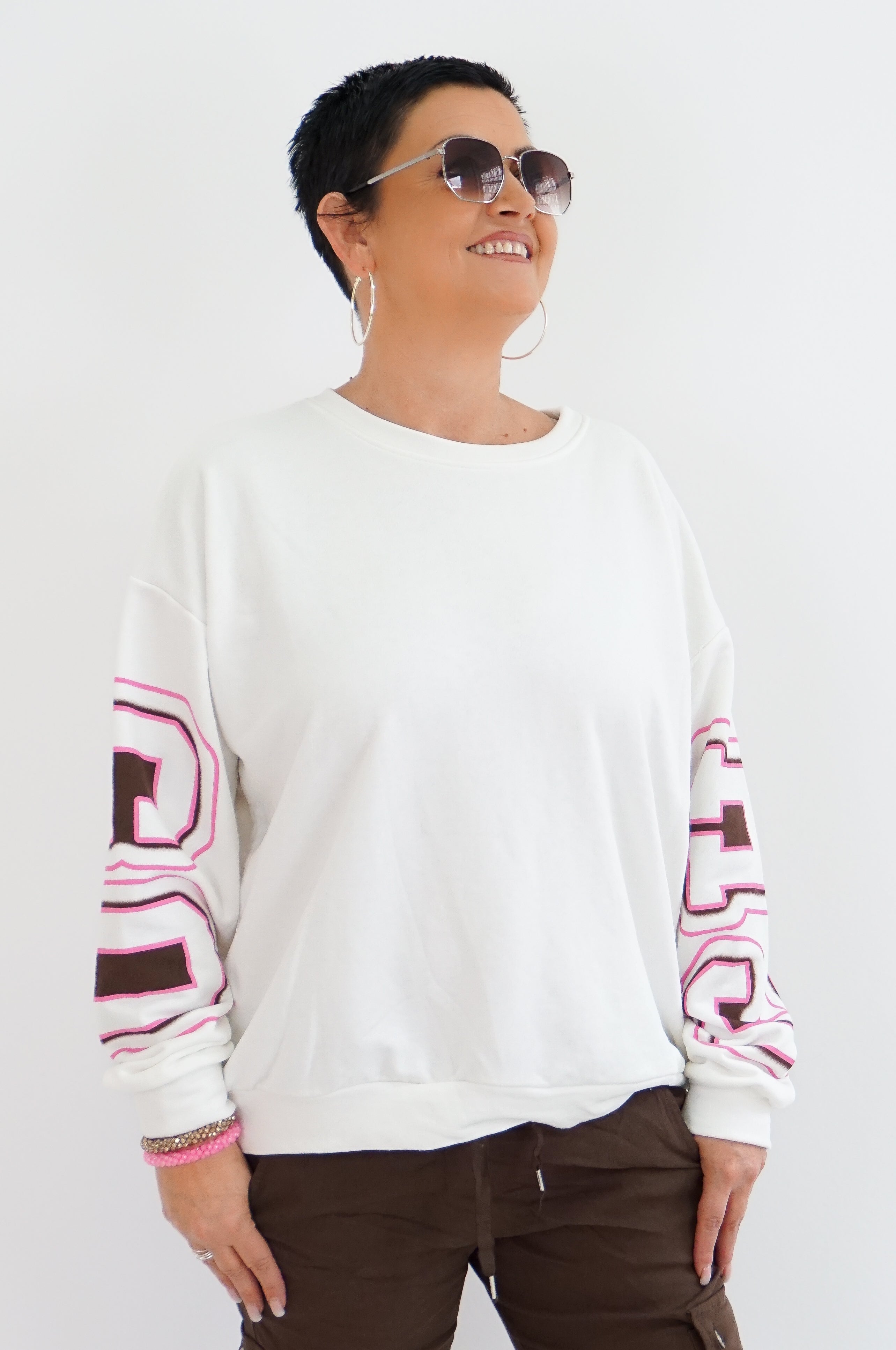 Sweatshirt "CHICAGO", off white