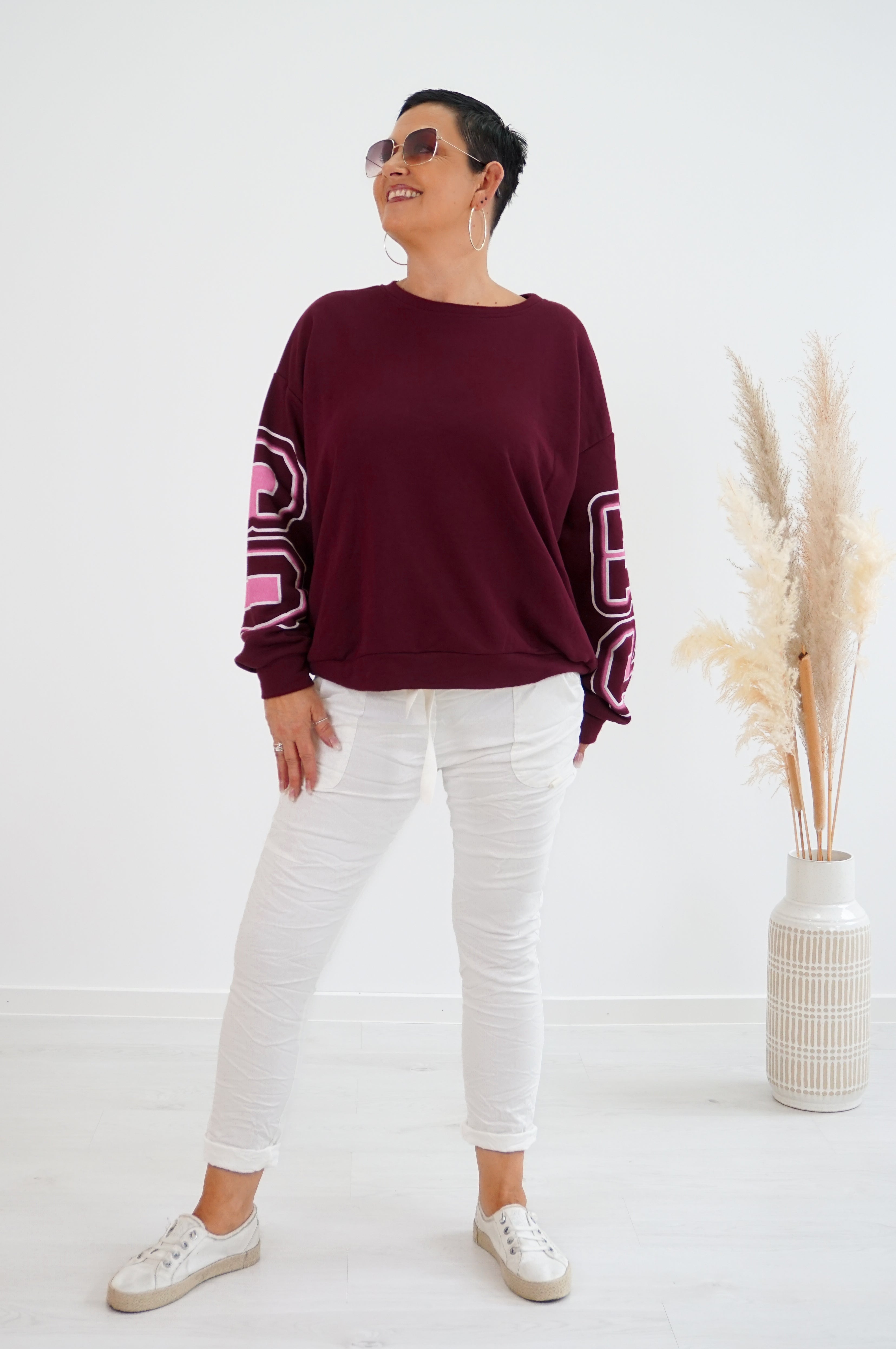 Sweatshirt "CHICAGO", bordeaux