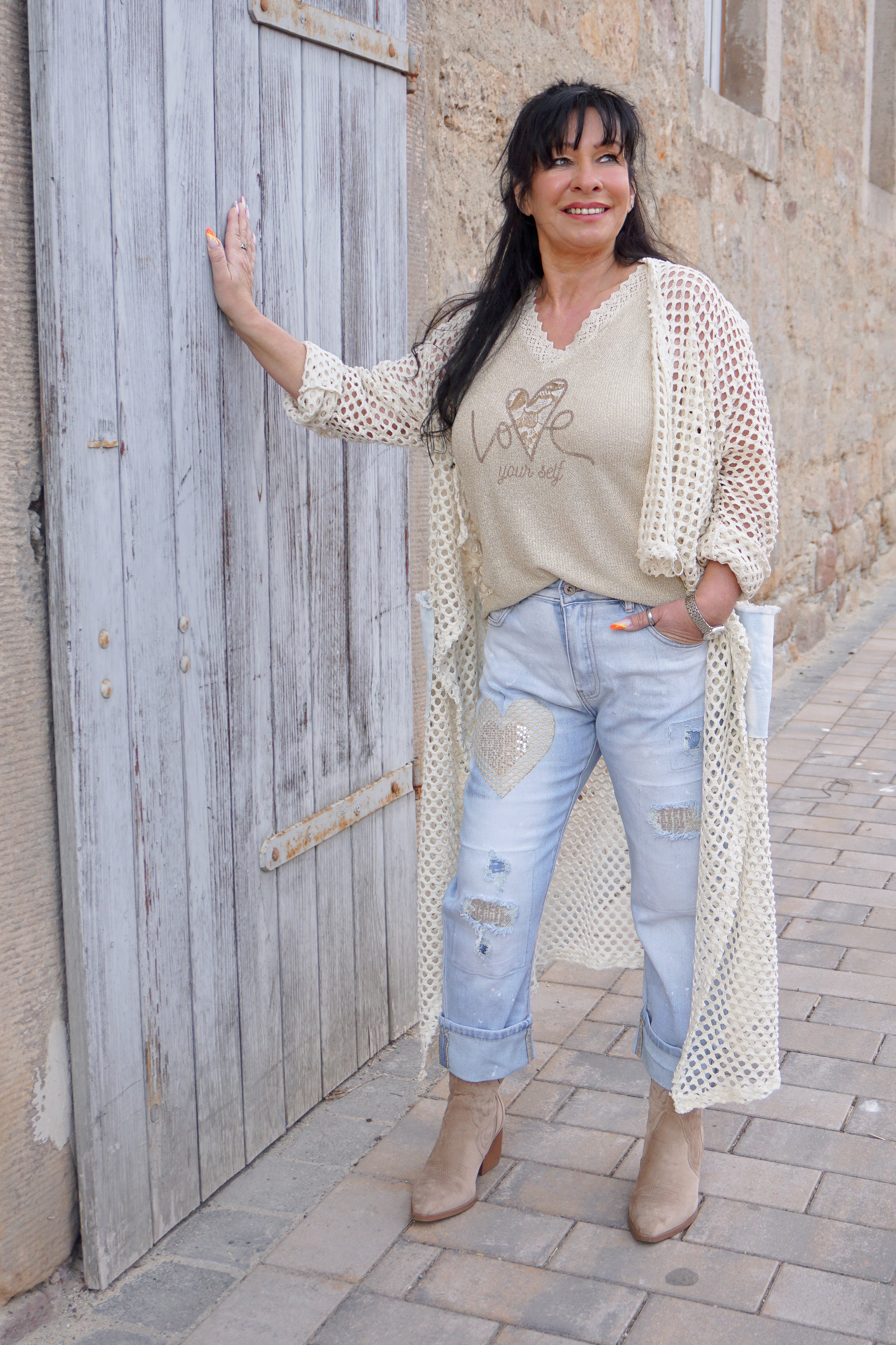 Sexy Woman Jeans mit schönen Details
