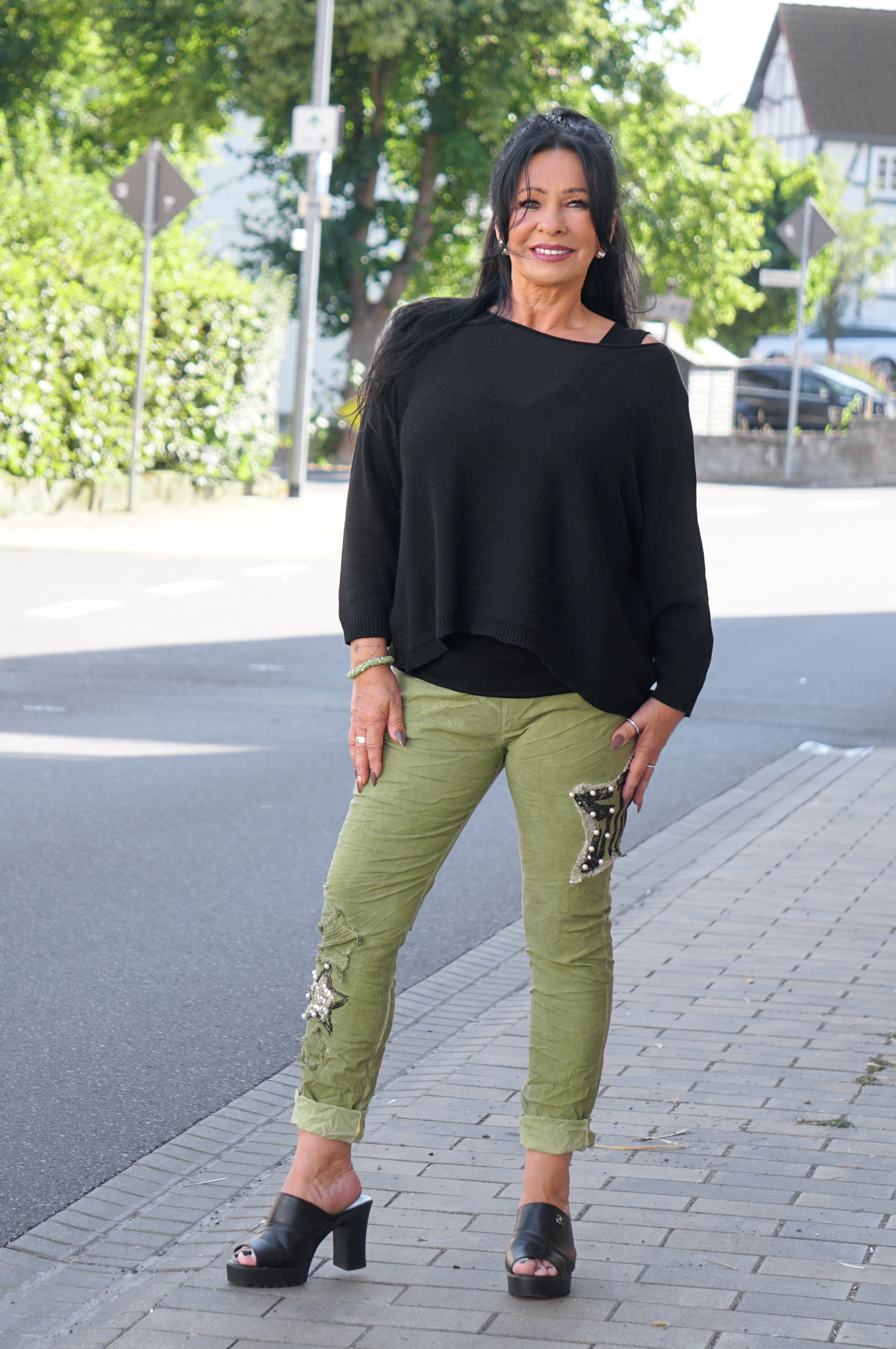 Jogpant „Glam Star“, grün