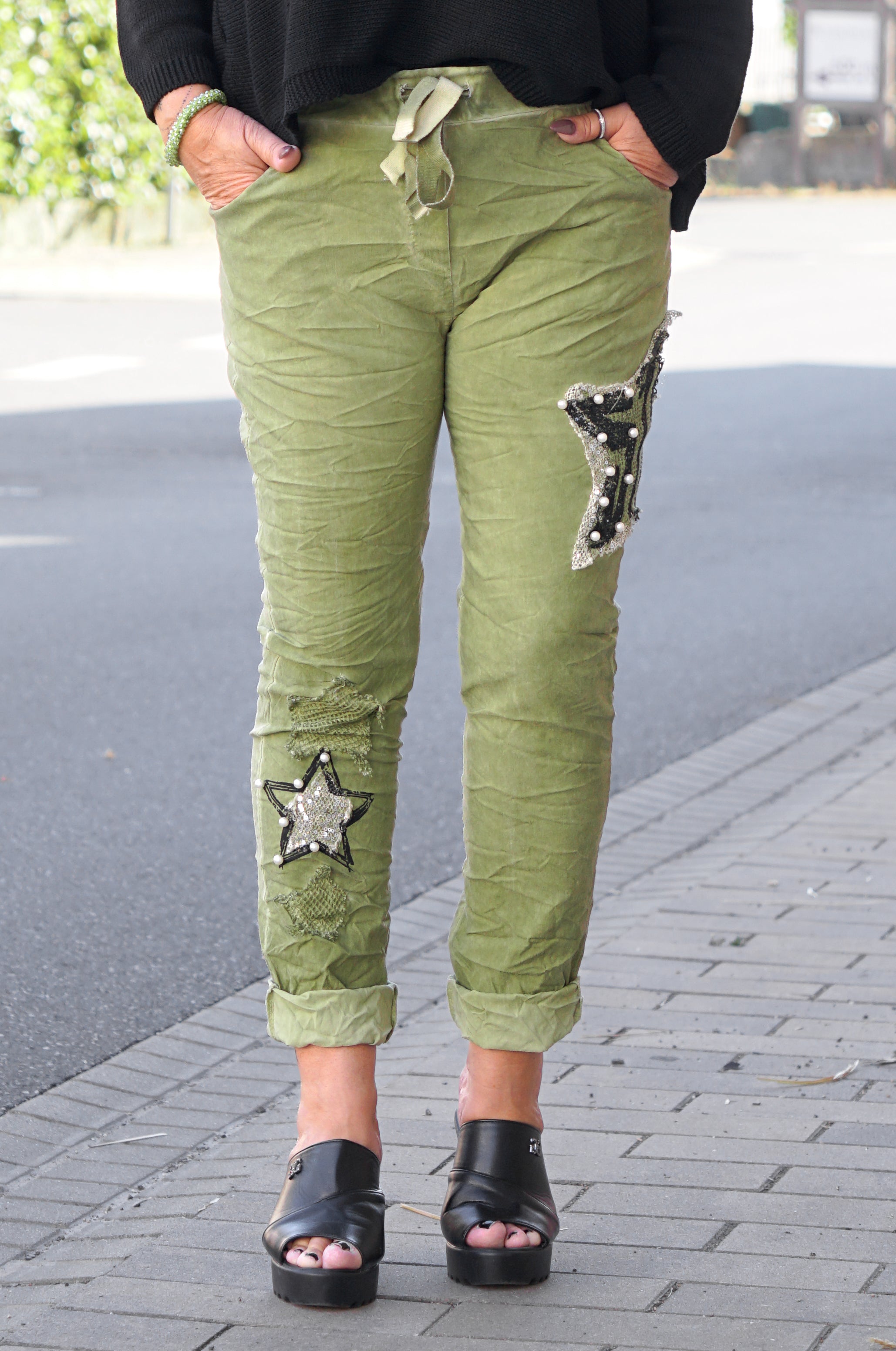 Jogpant „Glam Star“, grün