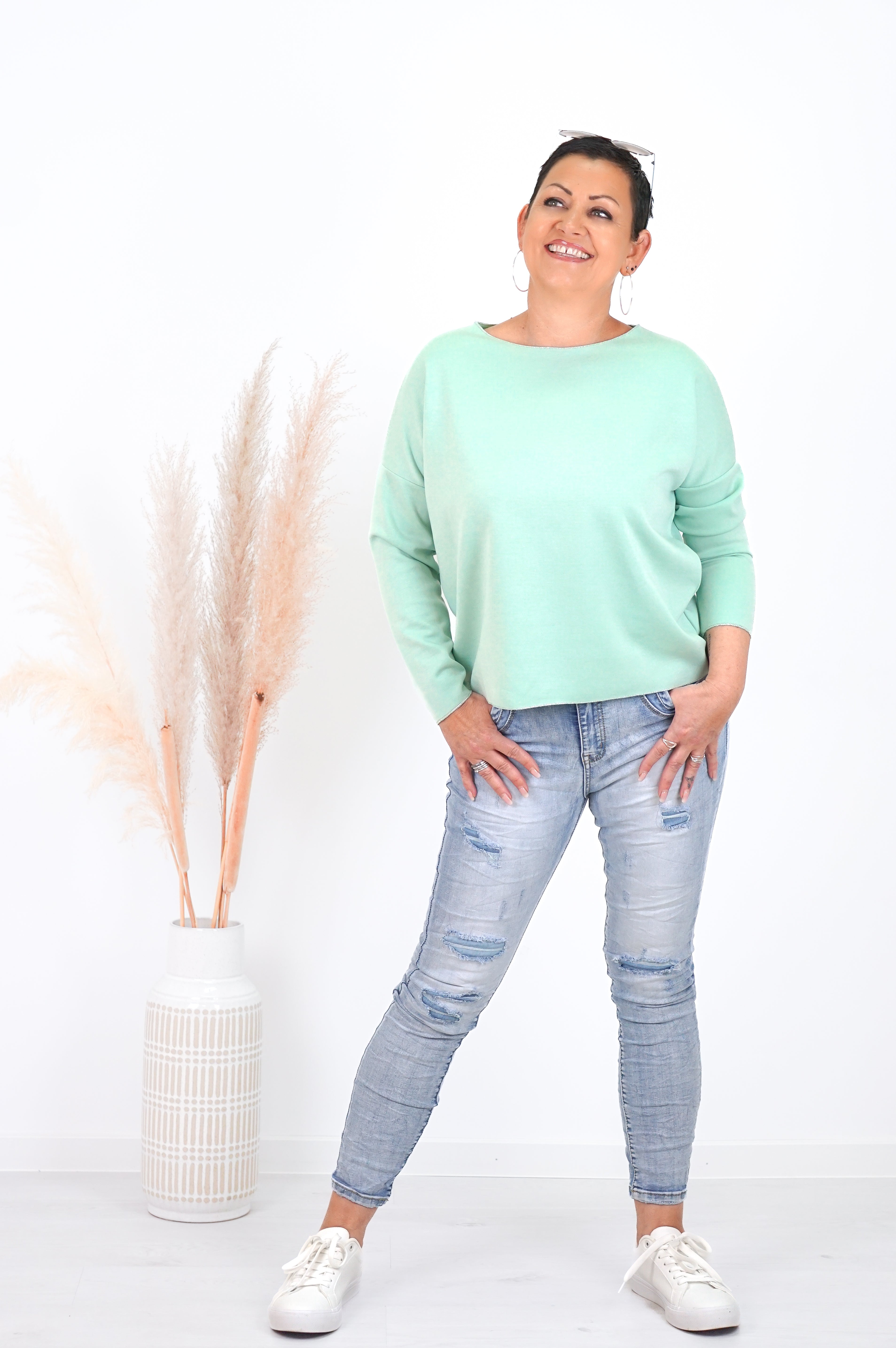 Langarmshirt „Favorit“, mint