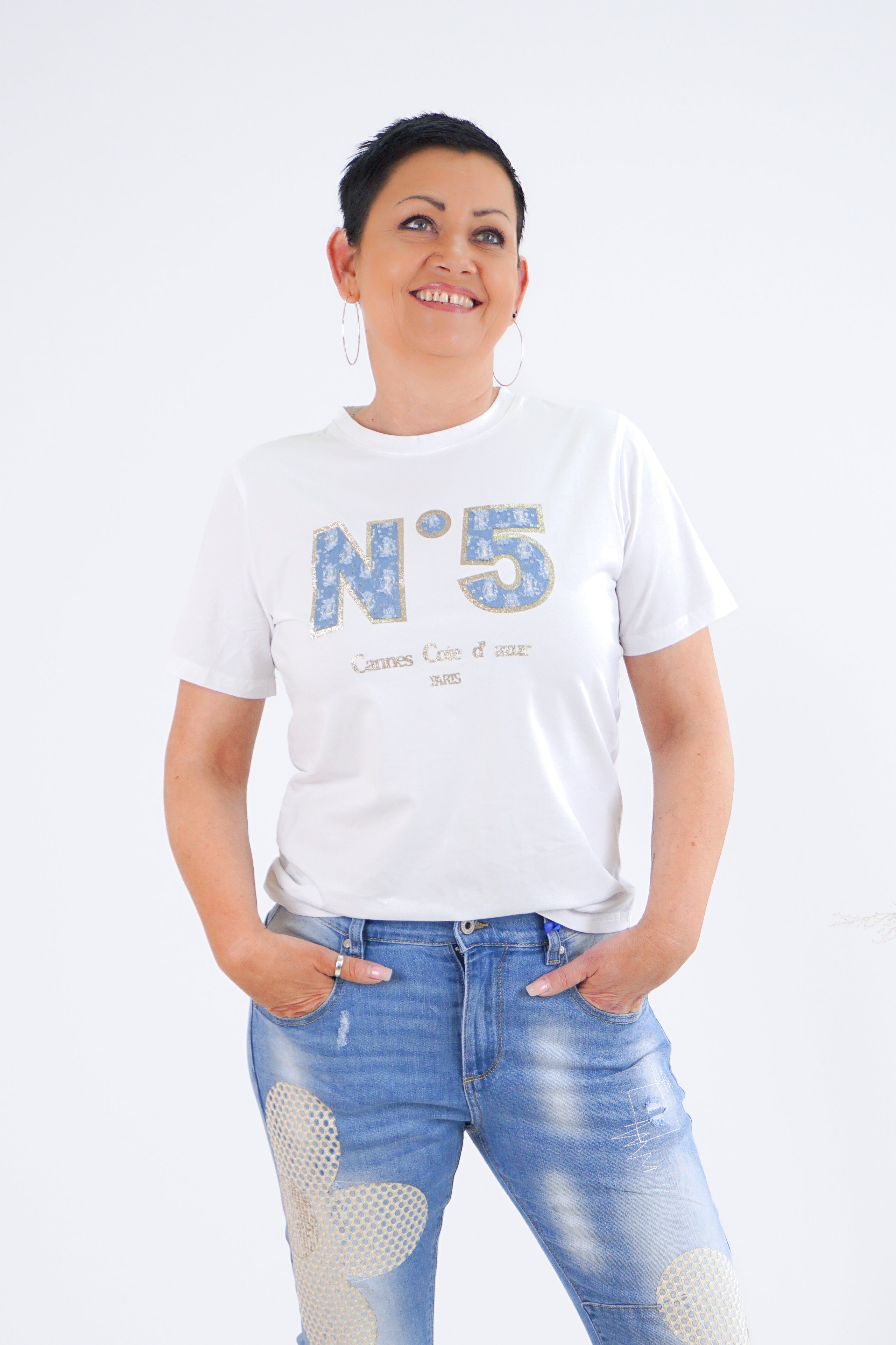 T-Shirt "N5", gold
