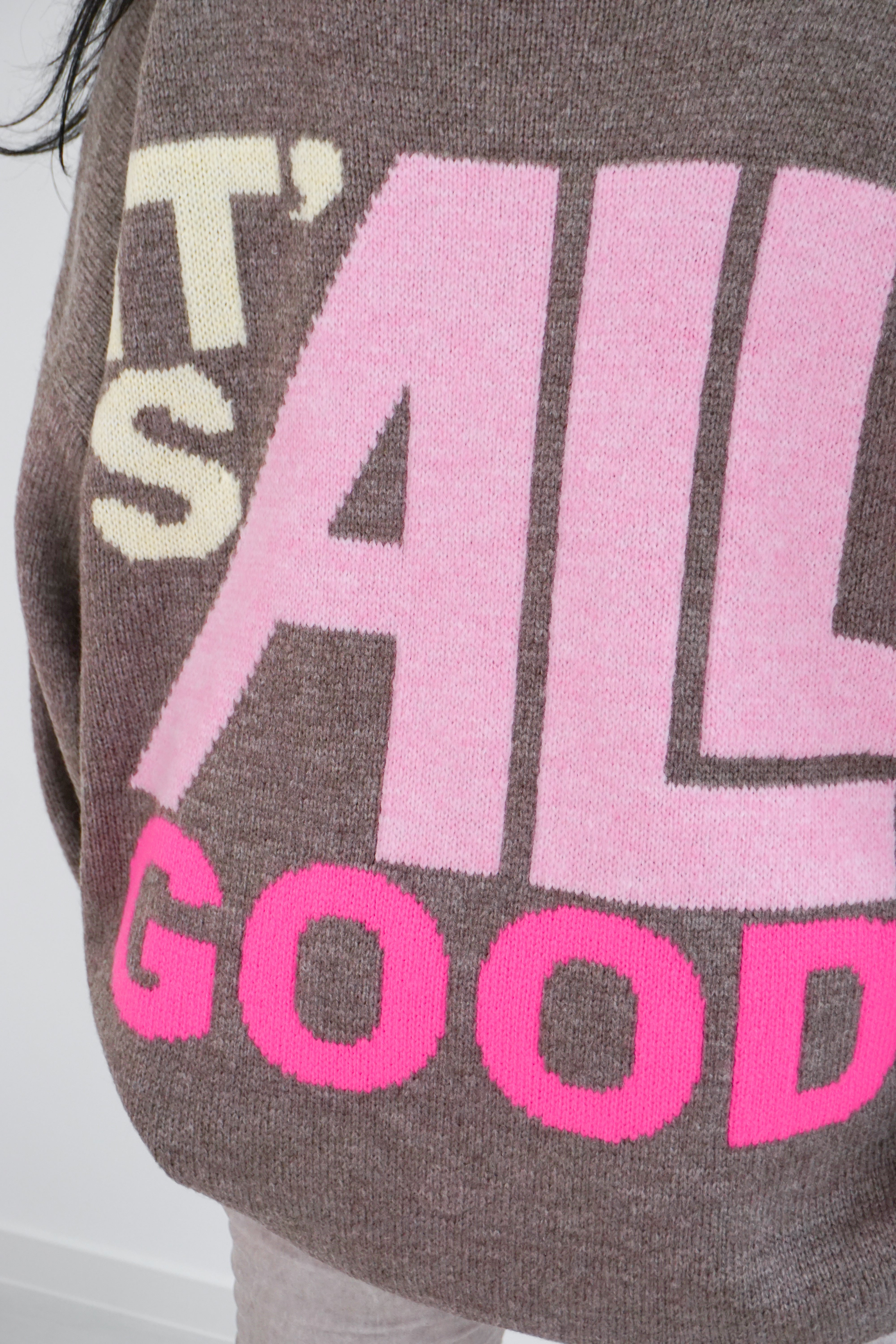 Strickpulli "all good"