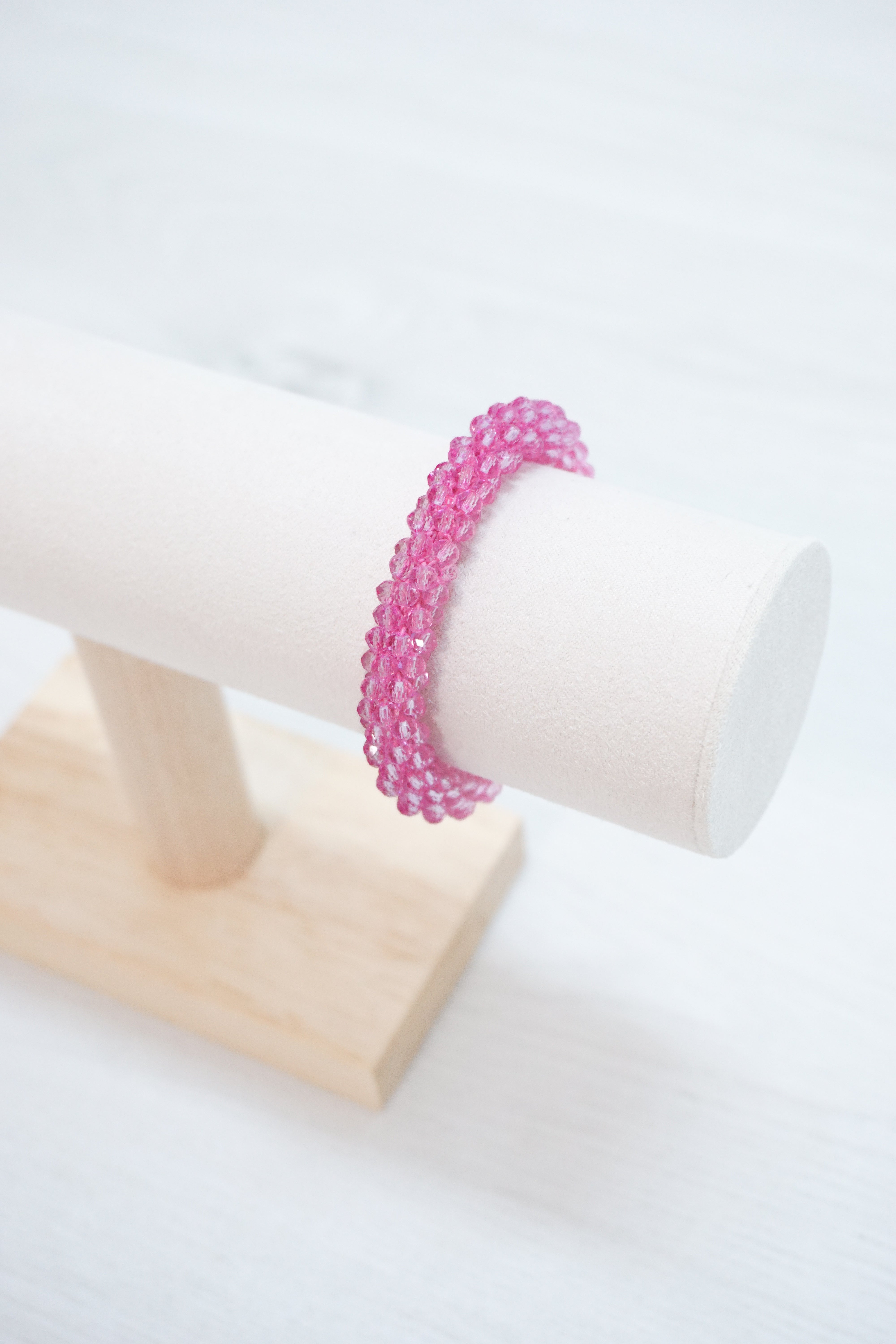 Perlenarmband candy pink