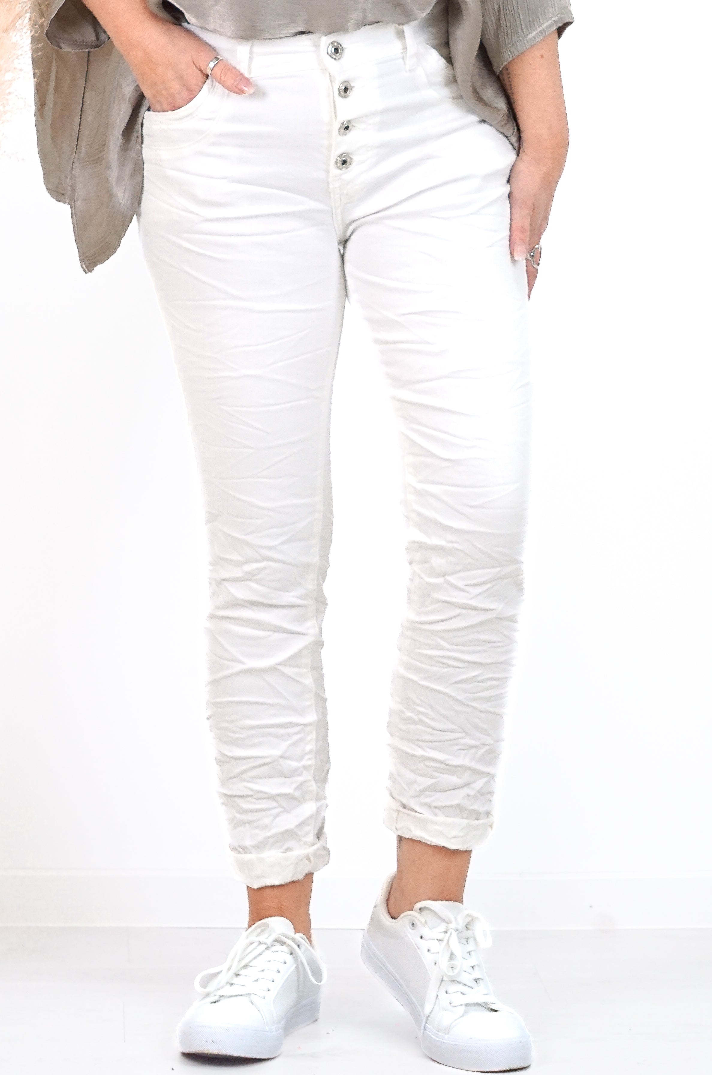 Jewelly Jeans in off white