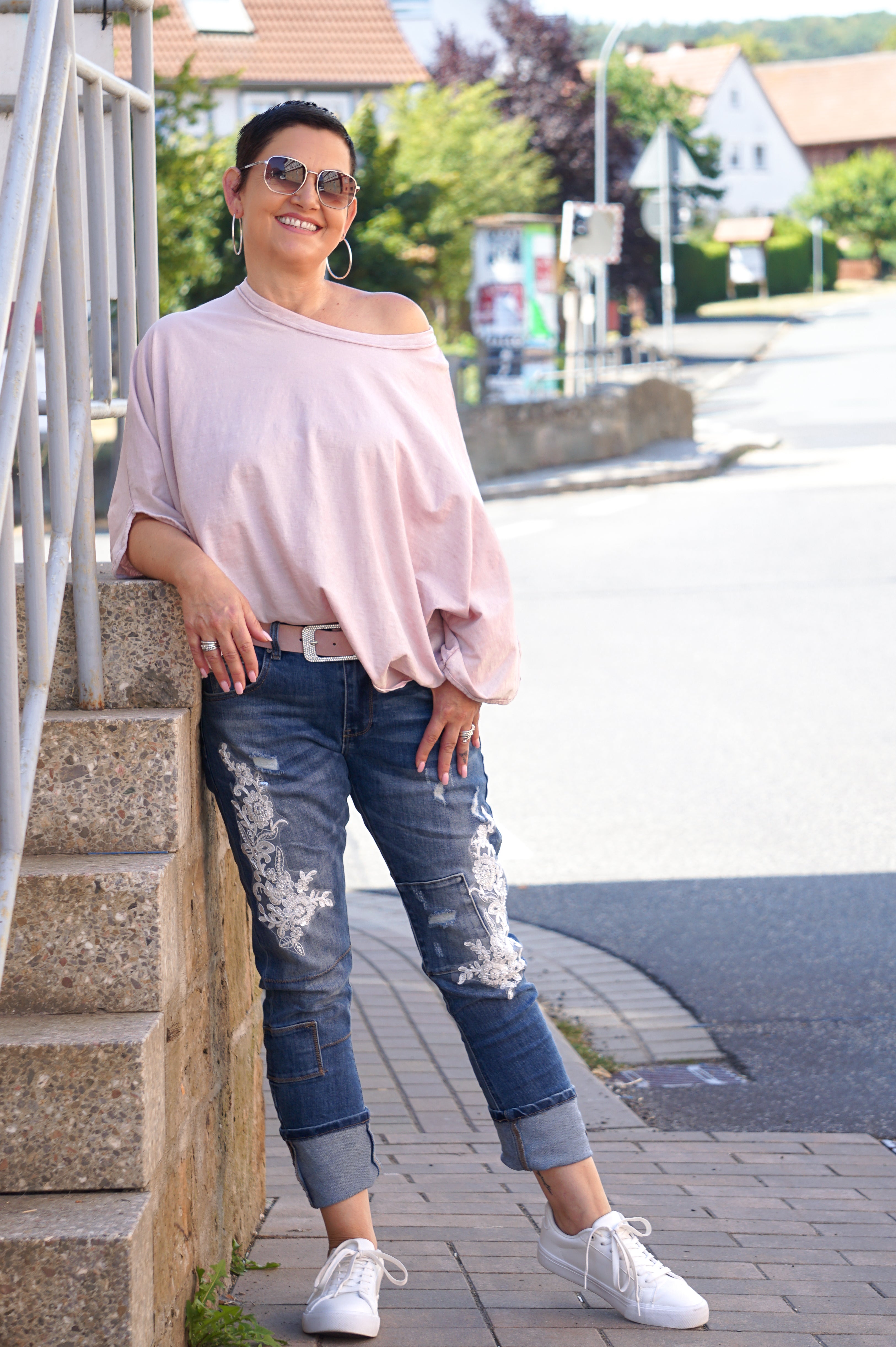 Sexy Woman Jeans „White Couture“, jeansblau