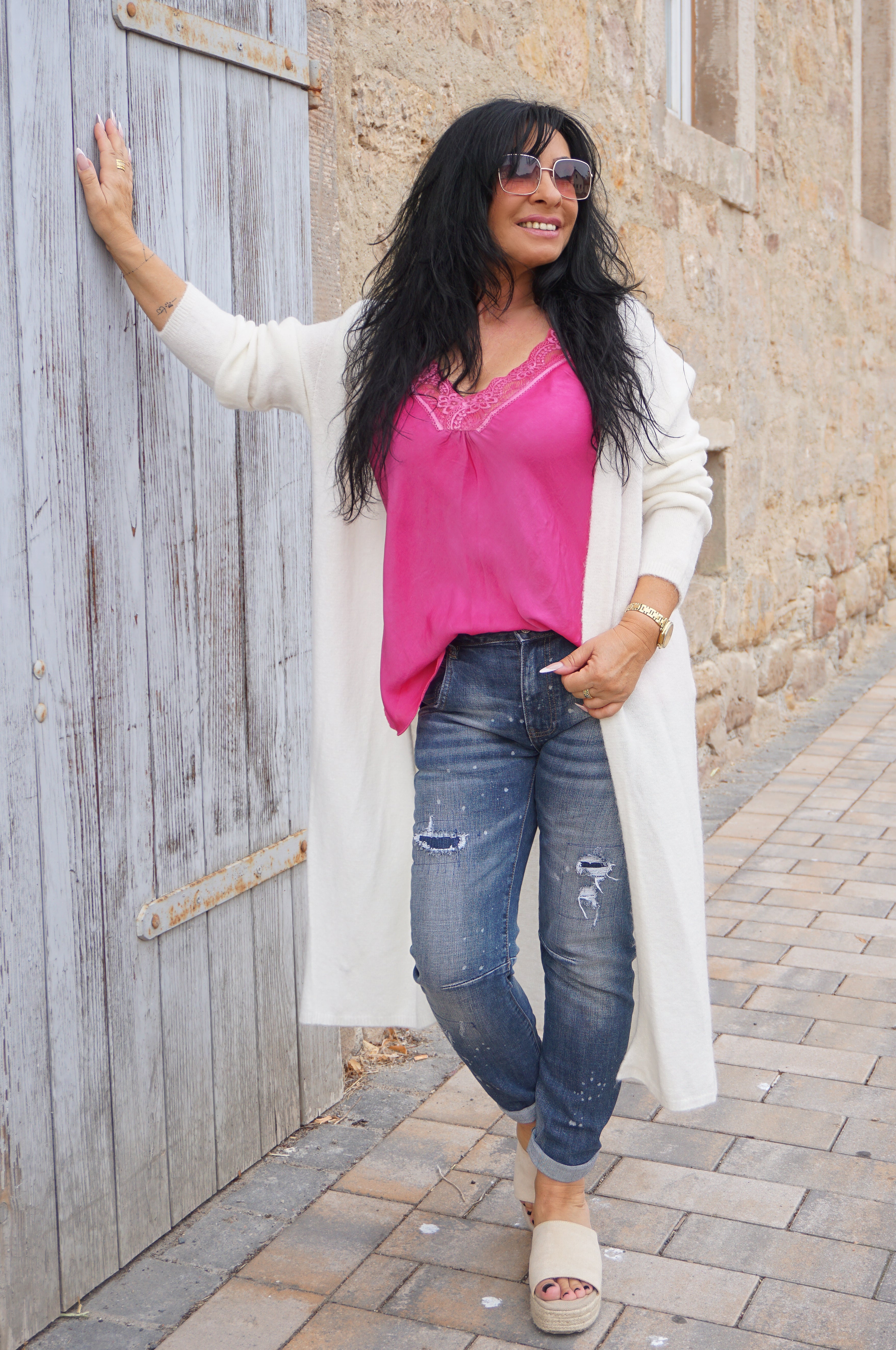 Sexy Woman Jeans im used Look