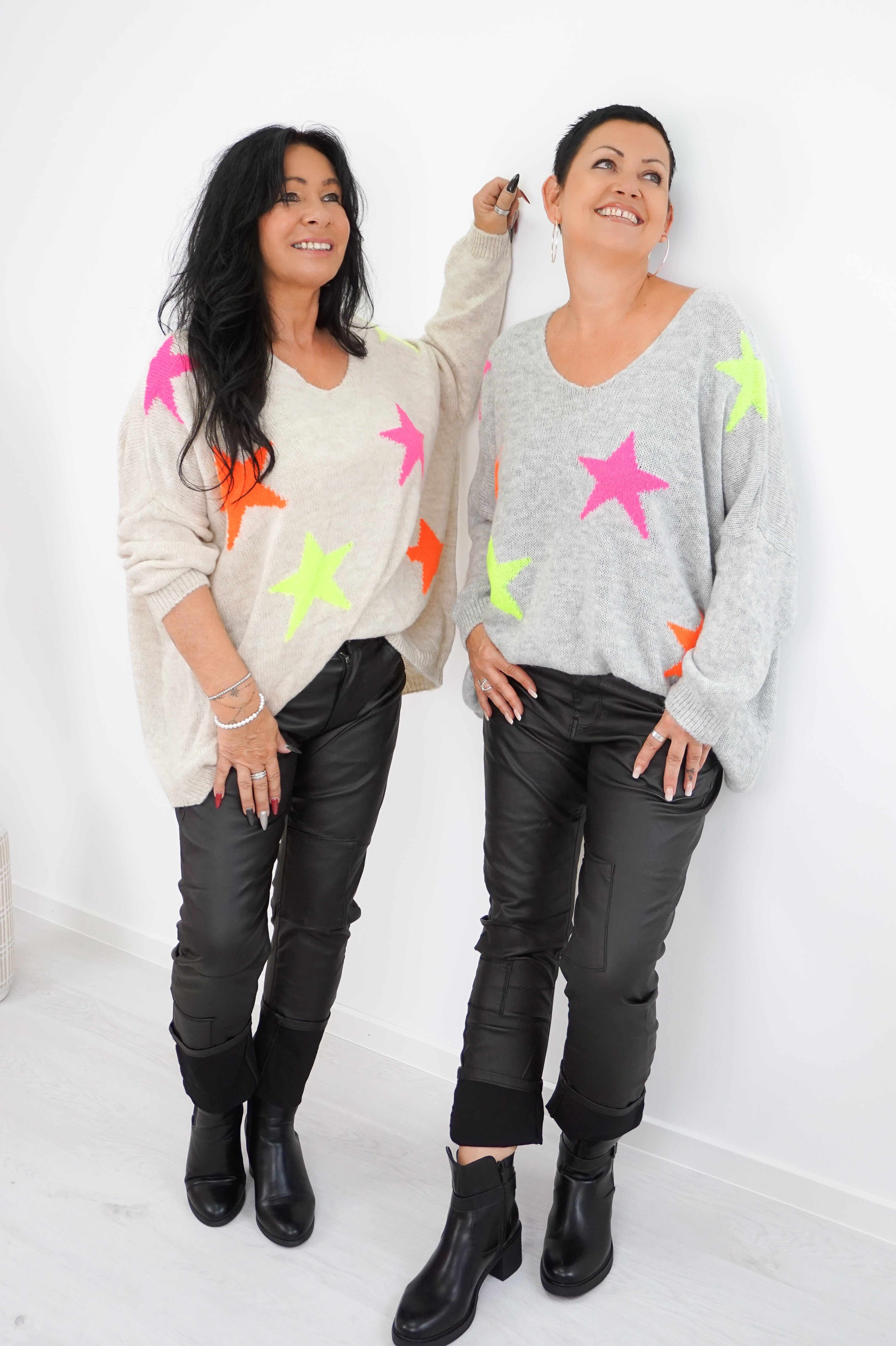 Strickpulli "stars", beige