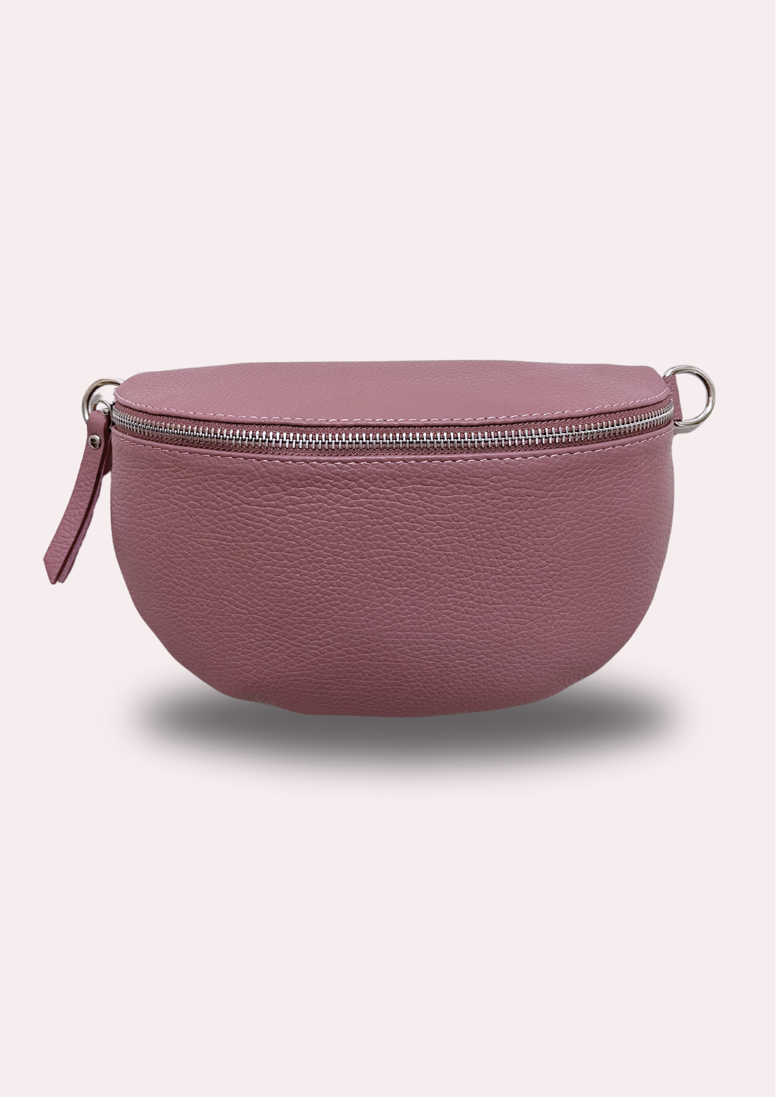 Leder Umhängetasche (orseille/silber)