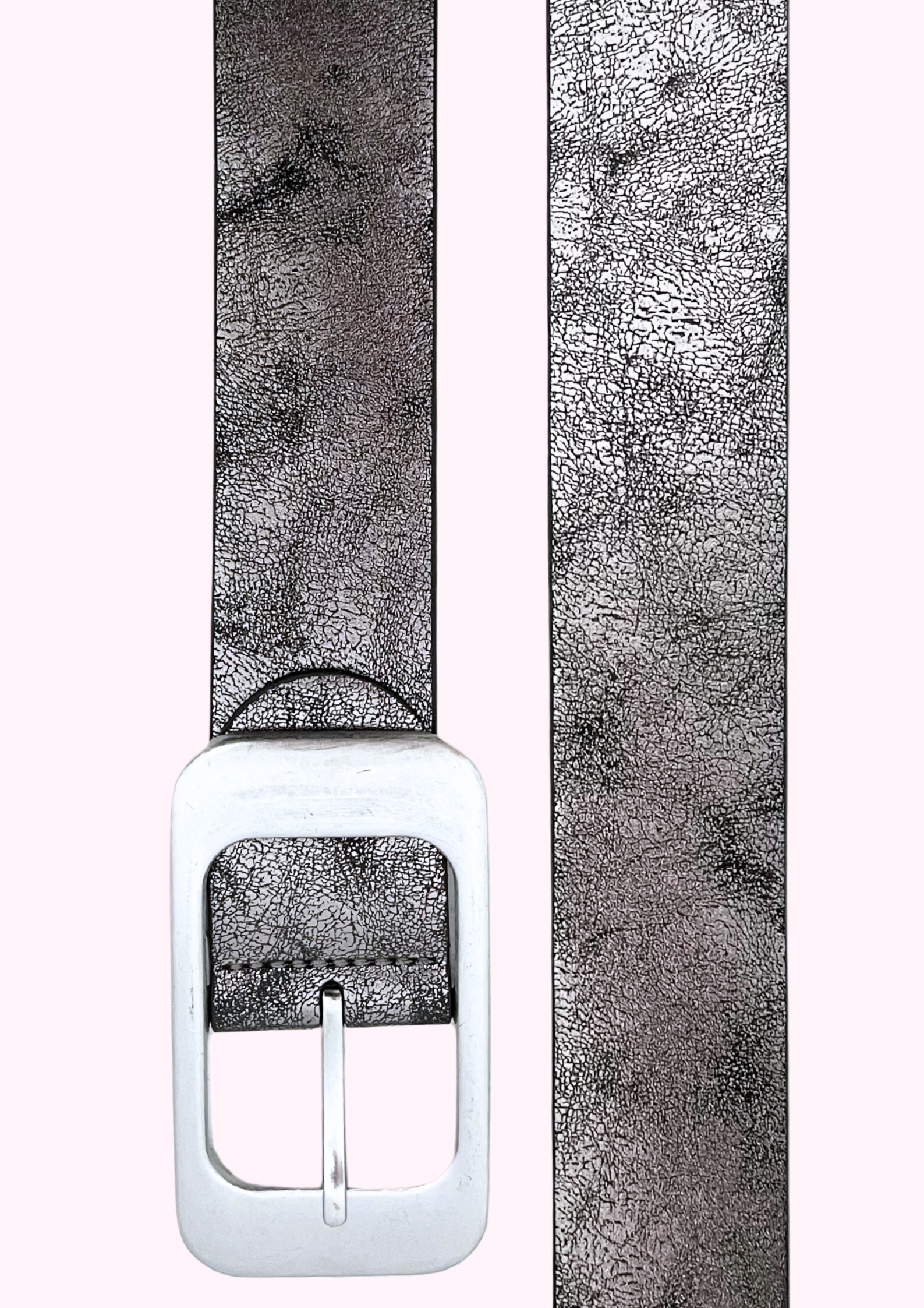 Ledergürtel "metallic", taupe