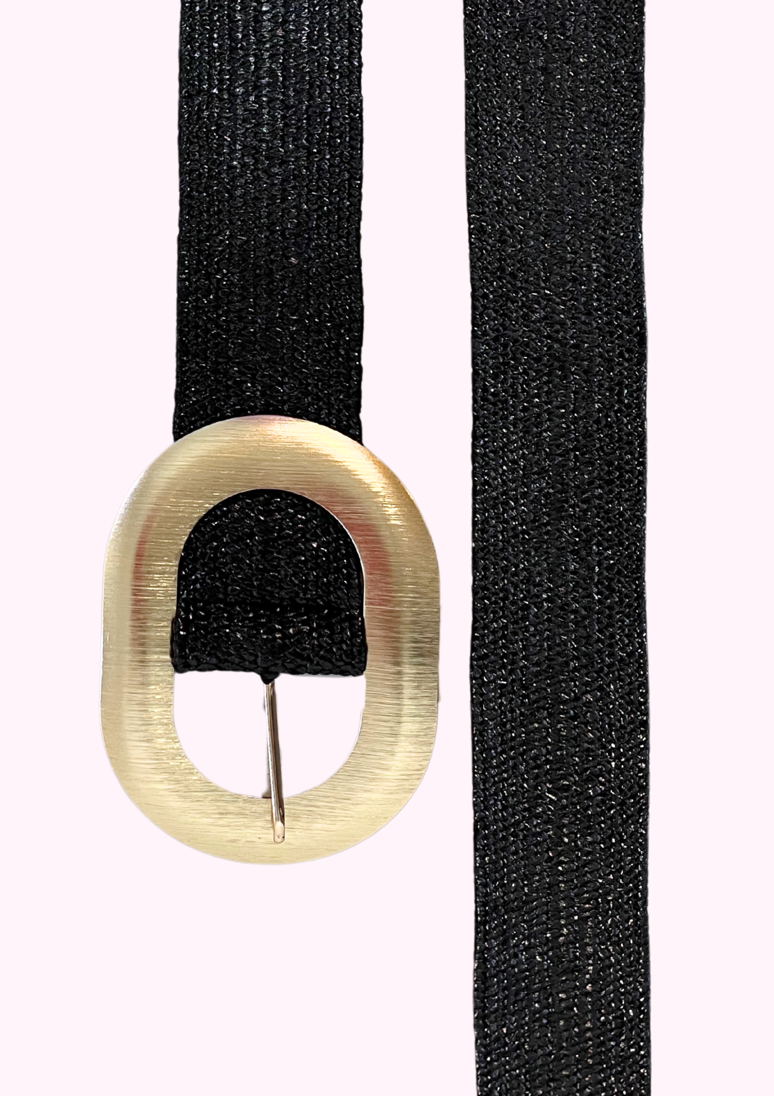 Stretchgürtel "golden", schwarz